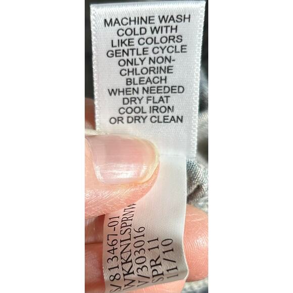 BANANA REPUBLIC Blue Print V-Neck 3/4 Sleeve Belted Rayon Blend Dress Womens S - Picture 8 of 8